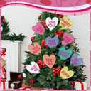 12 Pcs Valentines Day Decorations Tree Ornaments 8 Inch Large Colorful Heart Valentine Decorations Cute Hear Picks Ornaments for Valentine's Day Tree Topper Home Wedding Dcor