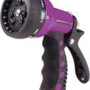 Dramm Revolver Heavy Duty 9 Pattern Quick Click Adjustable Garden Hose Spray Nozzle with Trigger Style Handle, for your Car, Boat, Deck, Sidewalk, Flowers and Young Trees, Berry