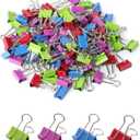 Mr. Pen- Binder Clips, 100 pcs, 0.75", Small Size, Colored Binder Paper Clips, Bulk Paper Clamps for Office Supplies, Home, School, Business, Document Organizing