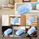 Duster Refill for Swiffer Duster, 30 Count Heavy Duty 2 Side 360 Duster Refills with 1 Handle, 4X Microfibers, Disposable Multi Surface Dusters for Cleaning