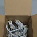 4-Pack Electric Christmas Window Candle Lights Dusk to Dawn with Shatterproof Plastic LED Bulbs, Plug-in Corded Window Candle Lamps, Auto On/Off Light Sensor, 4 Suction Cups Included, Warm White