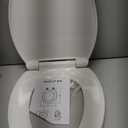 Elongated Toilet Seat, Soft-Slow Close, Oval(Oblong) Toilet Seat For Elongated Toilets, Quiet-Close Lid And Seat, Easy To Install And Clean, Never Loosen, White(18.5")