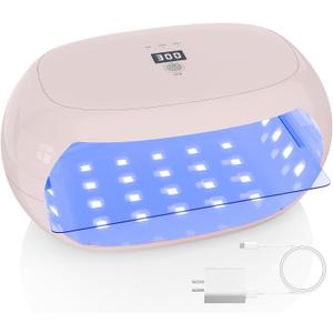 PUWANJILI UV Light for Resin,360 Ring Dual-Layer & Adjustable Time Setting (1/3/5min)UV Resin Light,56 LED High-Powered UV Lamp for Resin Curing,Fast Curing Lamp for Resin Molds,DIY Crafts Decor,Pink