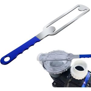 Pool Pump Lid Removal Tool with Handle Grip, Upgraded Metal Pool Pump Cover Removal Wrench Swimming Pools Strainer Lid Removing Tool Compatible with Hayward Super II Pump SP3000 SP3010 SP3007 Series