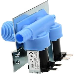 285805 Water Inlet Valve with Mounting Bracket for Clothes Washer by Seentech - Works Exact Fit for Whirlpool, Kenmore Replaces AP3094541, 285805 VP, 292197, 3349451, 3354565, 3360387, 3360388