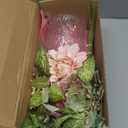 Serra Flora Faux Flowers with Vase,Artificial Silk Roses in Vase,Table Centerpieces for Dining Room, Silk Flower Arrangements for Home, Living Room Bathroom Plant Decor, Centerpiece Table Decorations (Nude Color)