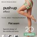 Conte High Waist Control Top Push Up Shaping Sheer Pantyhose Tights X-Press 20 Den (L)