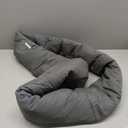 Huzi Infinity Pillow - Home Travel Soft Neck Scarf Support Sleep (Grey)