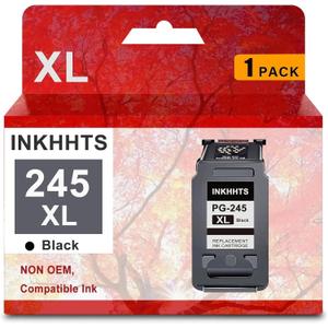 245XL Black Ink Cartridge Replacement for Canon 245 XL PG245XL 243 for Pixma TR4520 TR4527 MX492 MX490 MG2520 MG2522 MG2525 MG2920 MG2922 MG3022 TS3320 Printer (1 Black)