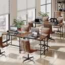 HOOBRO Computer Desk, Home Office Desk with Power Outlet, Modern Study Writing Desk with 3 Hooks for Study Room, Home Office, Sturdy and Stable, Easy to Assemble, Rustic Brown and Black BF41UDN01, 39.3"W x 15.7"D x 30.3"H