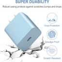 5 x USB C Charger Block iPhone Charger Block Type C Charger 2-Pack iPhone 15 Charger Block for iPhone 15/15 Plus/15 Pro/15 Pro Max/iPhone 14/14 Pro Max/13/12 Pro Max/11 Pro/Max/iPad Pro and Samsung(Blue)