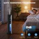 Humidifiers for Bedroom Large Room with 7L/1.85Gal Large Humidifier, Smart App & Remote Control, 4 Mist Levels Large Room Humidifiers for Home Midnight