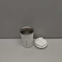 CS COSDDI 12 oz Stainless Steel Vacuum Insulated Tumbler - Coffee Travel Mug Spill Proof with Lid - Coffee Cup for Keep Hot/Ice Coffee,Tea and Beer (White)