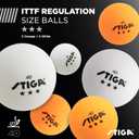 STIGA Performance 2 or 4 Player Table Tennis Set USATT Approved Rackets and 3-Star Balls 5-Ply Blade & Flared Handle Perfect for Skill Development