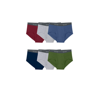Fruit of the Loom Men's Underwear Briefs, Tag Free & Moisture Wicking, Assorted Color Multipacks, 6 Pack  Assorted Colors, XLarge