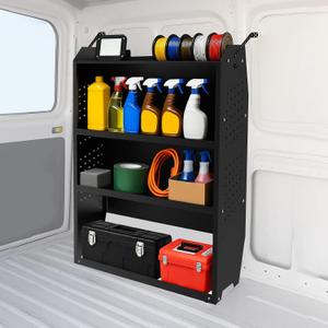 Steel Cargo Van Shelving Storage System Adjustable Height Fit for Ford Transit Connect 2014+, Ram Promaster City, Chevy City Express, NV200 32" W x 43" H x 13" D