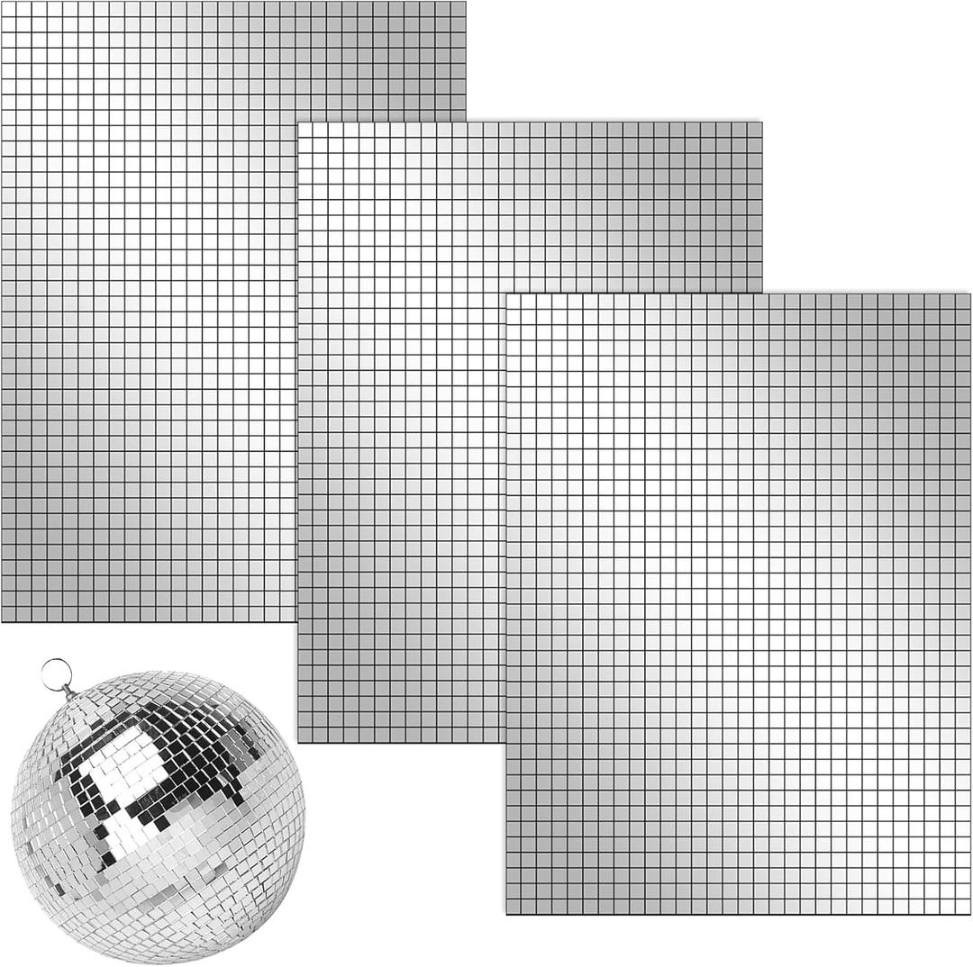 5400PCS Self-Adhesive Glass Mirror Mosaic Tiles, 5x5mm Disco Mirror Tiles for Craft Decorate, DIY Hat, Art Collage, Party Decorations