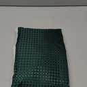 No Hook Shower Curtain with Snap in Liner Set Less Time Dark Green Waffle Shower Curtain for Bathroom 75" L x 72" W