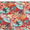 Patio Bench Cushion Covers for Outdoor Furniture with Ties, Water Resistant Loveseat/Settee Cushion Slipcover 48x18x3 Inch for Swing Porch Garden (Replacement Cover Only)-Chili Red Floral