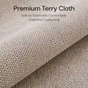 Sunfly Bathroom Rugs Sets 3 Pieces, Beige 17"x27" & 24"x60" & 20"x24" U