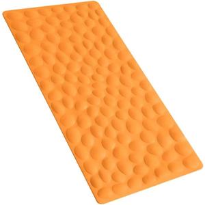 Non-Slip Bathtub Mat OTHWAY Soft Rubber Bathroom Bathmat with Strong Suction Cups (Orange, 16x31.5 inch)