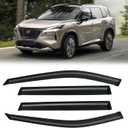 Window Visor for 2021-2026 Nissan Rogue, Out-Channel Rain Guards Shields Vent Deflector Shade Wind Dark Smoke 2022 2023 2024 2025 21 22 23 24 25 26, Tape-On Outside-Mount, 4PCS