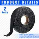 Fabbay 2 Rolls 3.15 Inch Asphalt Crack Filler Tape Asphalt Tape for Driveway Repair Joint and Crack Sealer for Tarmac Parking Lot Roof Cement Road, 50 Feet Each Roll