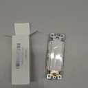 CML Double Rocker Decorator Light Switch, Dual Single Pole Paddle in-Wall Switch, Self-grounding Electrical On/Off Interrupter, 15A 120V, UL Listed, 1 Pack, White