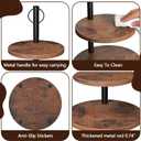 Cupcake Stand, 2 Pack Rustic Wood Cake Stand, 3 Tier Cupcake Tower Round Tiered Tray Stand for Dessert Table Display, Industrial Wooden Serving Stand Wedding, Graduation and Baby Shower