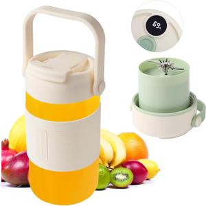 Syaws Portable Blender,Personal Blenders for Shakes and Smoothies,Travel Blender with 24oz Glass Cup and Lid,LED Power Display,USB C Rechargeable,BPA Free Juicer for Home/Outdoor/Gym