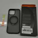 TORRAS Upgraded 360 Rotatable Magnetic Ring for iPhone 16 Pro Max Case, Fit for MagSafe with Stand Ring Holder, 16FT Mil-Grade Shockproof Translucent for iPhone 16 Pro Max Phone Case Ostand, Black