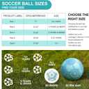 STEEFAN Teal/Blue/Pink Soccer Ball Size 3/4/5 for Kids Outdoor Play,Color Change Soccer Official Ball with Needles and Air Pump,Idea Gift for Teen Boy Girl Junior Women,Indoor Outdoor Game Soccer Ball