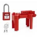 Ball Valve Lockout with Safety Padlock, Adjustable Ball Valve Lockout Device, Suitable for 1/2"-2-1/2" Diameter Outside Pipe, 1 Set, Water Spigot Lock, OSHA Compliant Outdoor Faucet Lock