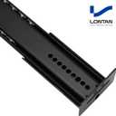 LONTAN 1 Piece Black Center Mount Drawer Slides 12 Inch - Bottom Centered Drawer Mount 3/4 Extension Heavy Duty Drawer Glides for Cabinets, Dressers, and Furniture  Smooth and Quiet Operation