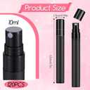 118 Pcs 10 ml Perfume Spray Bottles Plastic Refillable Fine Mist Perfume Atomizer Portable Frosted Perfumes Sprayers Mini Sample Fragrance Containers for Essential Oil, Black
