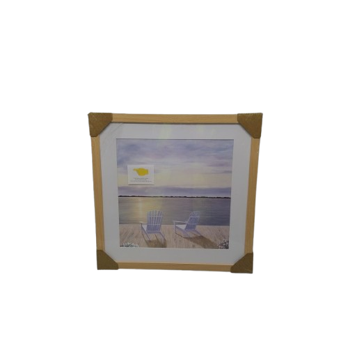 VNVNK 18x18 Frame Natural Wood Color, Perfect for 18x18 Inch Picture without Mat or 14x14 Inch Picture with Mat, Home Wall Decor Picture Frame-1 PCS