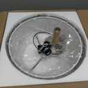 3-Light Semi Flush Mount Ceiling Light, 12.6" Drum Light with White Fabric Shade, Modern Close to Ceiling Lamp for Living Room Bedroom Dining Kitchen Hallway Entry Foyer (Brushed Nickel)