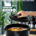 WantJoin Insulated Beverage Dispenser - 1-pack Thermal Hot and Cold Drink Dispenser with Spigot, Stainless Steel Premium 12 L/3.2 Gallon for Coffee & Hot tea,Cold Milk,Water,Juice (Black) 