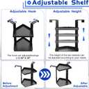 6in Office Cubicle Corner Shelf with Hooks Adjustable More Holes for Greater Durability & Thickness Cubicle Shelf Hanging