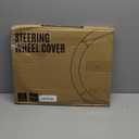 Road Comfort Leather Steering Wheel Cover  Premium Anti-Slip Car Steering Wheel Grip Cover  Universal Fit for 14.515 Cars, Trucks & SUVs - Black