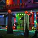 yosager 2 Pack Halloween Decor Outdoor, 6ft Lighted Standing Pumpkin Men