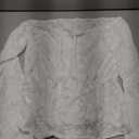 SOLY HUX Women's Lace Off The Shoulder T Shirt Long Sleeve Sheer Going Out Tops, Small