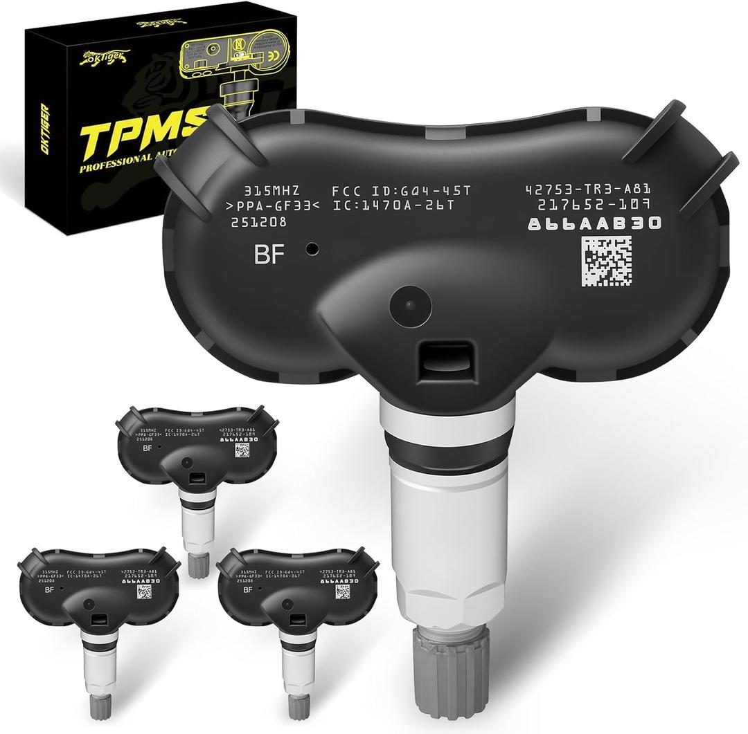 Oktiger 315MHz TPMS Sensor Pre-Programmed Fit for Honda Civic 2005-2014, CR-Z 2011-2015, Odyssey 2011-2017, Element 2009-2011, Insight 2010-2014, Fit 2009-2014, Tire Pressure Sensor OE#42753TR0A81