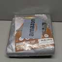 RAINDEWAY Tarps Heavy Duty Waterproof 10x12 Feet,10Mil Thick Multipurpose Poly Tarp Cover with Metal Grommets and Reinforced Edges,Silver/Brown Tarp