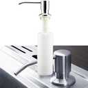 Kitchen Soap Dispenser, Built in Counter Soap Dispenser Refill Countertop Pump Lotion Dispensers for Kitchen Sink(Color:Sliver,350ml)