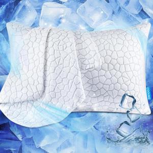 Cooling Fiber Pillow Cover Queen Size 1 Pack, Luxury Pillow Cover for Hotel Memory Foam Down with Smooth Zipper Cool Case for Hot Sleepers Machine Washable