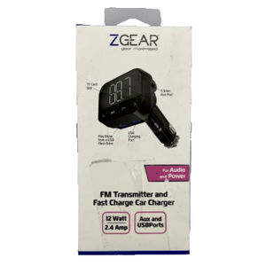 ZGear FM Transmitter and Fast Charging Car Charger 12 watt 2.4 ...