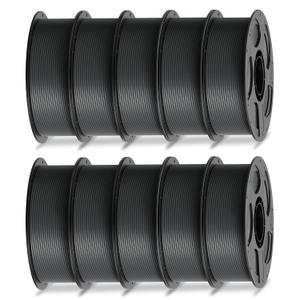 ANYCUBIC PLA Filament 1.75mm Bundle, 3D Printer Filament 1.75mm Dimensional Accuracy +/- 0.02mm, 1KG Reusable Spool (2.2 lbs), 10KG Texture Grey