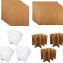 3 Sets Glass Dividers Kits for Moving Boxes Fits for 16 x 12 x 12 Inch Box Glass Cell Divider Fits for Box Inserts Corrugate Boxes for Kitchen Wine Glassware with 36 Foam Pouches (Box Not Included)