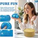 Dumpling Squishies, Glitter Dumpling, Glitter Dumplings Squishy with Box, Dumplings Sensory Squeeze Toy for Stress Relief Stretchy Desk Toys (Blue)
